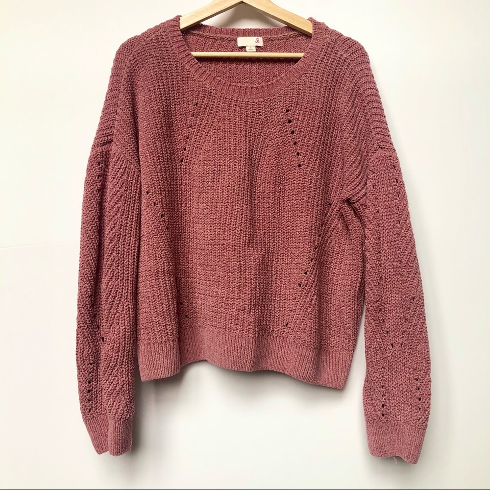 LIKE NEW SO Chenille Pink Sweater